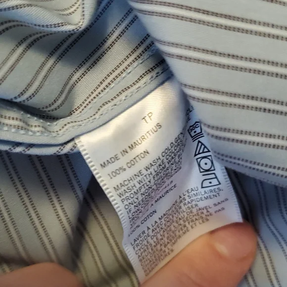 NWT! Nautica classic fit striped long sleeve dress shirt - Picture 8 of 13